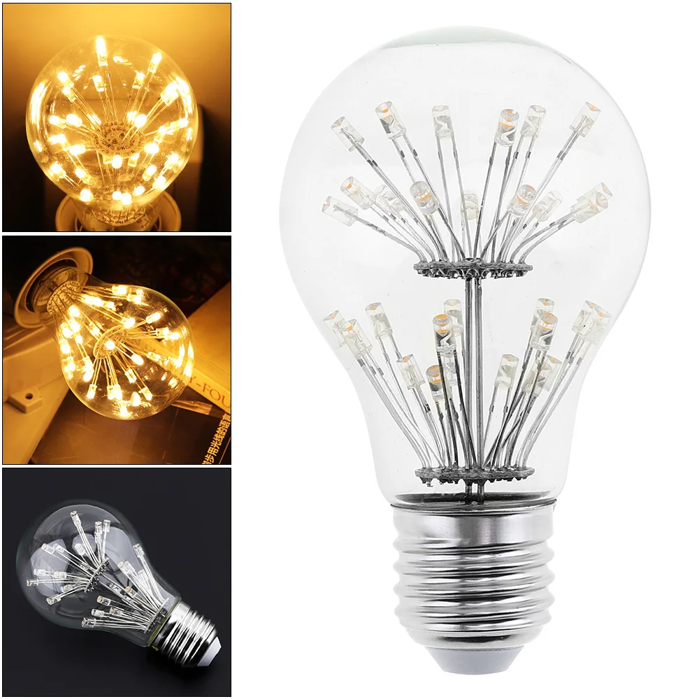 

Incandescent Bulb 85-265V E27 Vintage Edison Full Star Bulb with 360 Degree Beam Angle for Christmas Interior Decoration