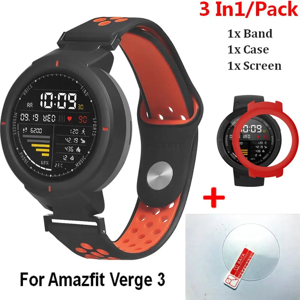 Защитная пленка 3 в 1 для ремешка часов Xiaomi Huami Amazfit ремешок наручных + защитный