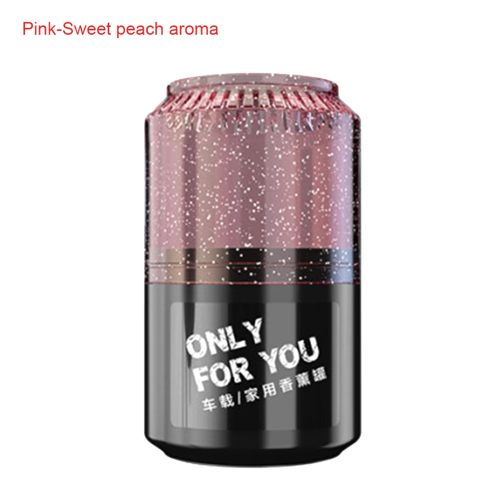 Розовый Car Air Freshener Aromatherapy Cans Creative Perfume Bottle Solid Fragrance Diffuser Refresher Scent Ornaments Decor Non Toxic - Название цвета: Розовый