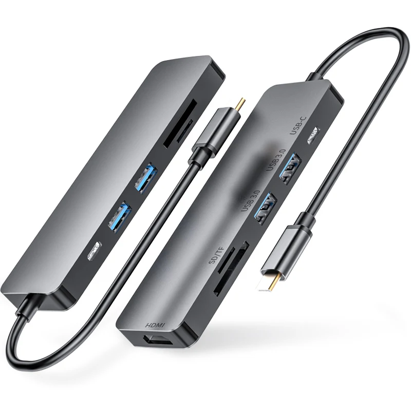 Док станция для ноутбука 6 в 1 5 Тип USB C концентратор док Ultra high speed Thunderbolt 3 адаптер