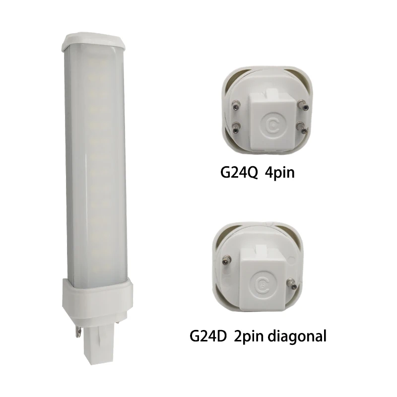 Светодиодный светильник G24D с горизонтальной вилкой, 2Pin, светодиодный PLC лампочка SMD 2835, 9 Вт, светильник для офиса, светодиодный светильник с поперечной вставкой, PLC светильник, AC 85-300 в