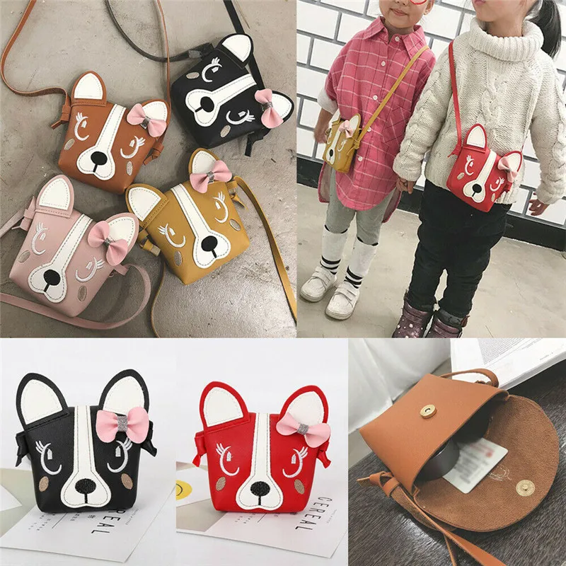 Precio Especial Niño niña lindo perro mochilas de cuero de moda de bandolera de hombro bolso aKwjMnbLmkw