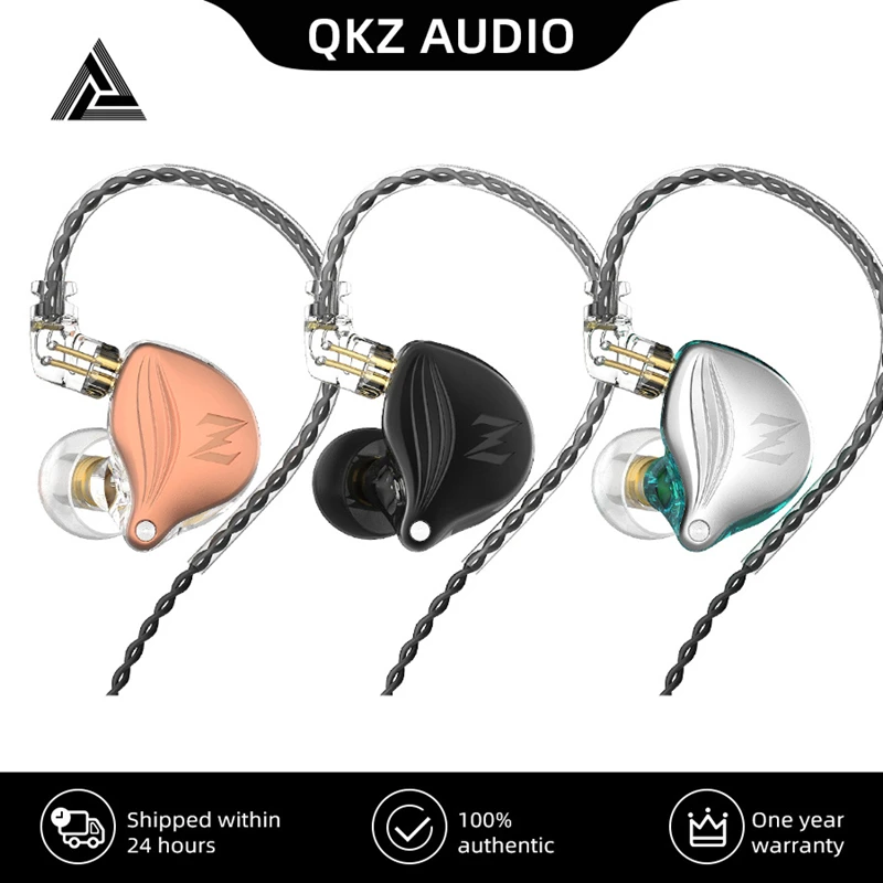 Original new QZK ZAX2 in-ear metal earphones HIFI moving coil wire-controlled heavy bass music earphones with microphone best gaming headset wireless