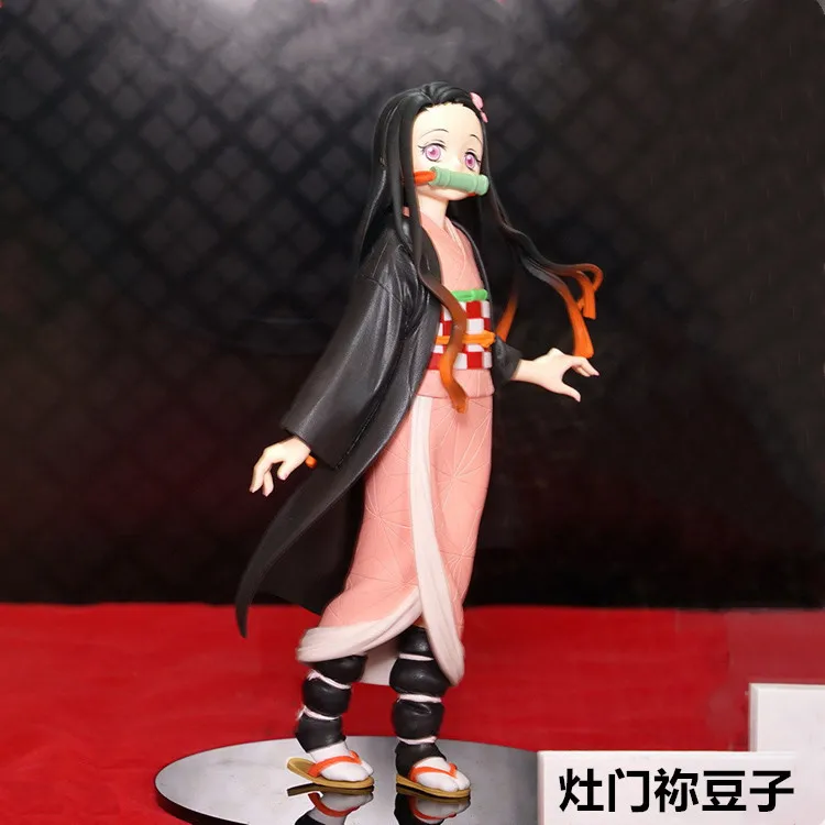 14 см Kamado Tanjirou Demon Slayer Kimetsu no Yaiba Kamado Nezuko фигурка героя игрушки кукла Рождественский подарок с коробкой - Цвет: Розовый
