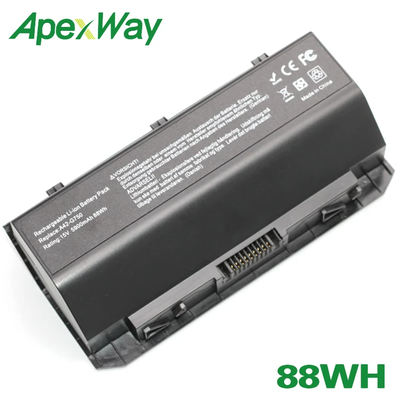 ApexWay 88Wh A42-g750 Аккумулятор для ноутбука ASUS G750J G750JH G750JM G750JS G750JW G750JX G750JZ CFX70 CFX70J