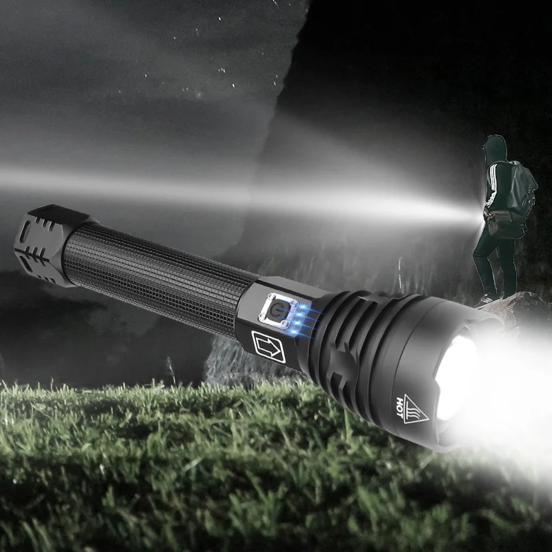 Xlamp XHP70.2 XHP90 светодиодный фонарик супер мощный фонарь USB XHP50 тактический с зумом 18650