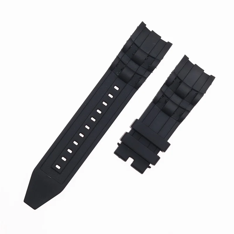 

26mm Black Rubber Watch Band Strap Fit for Invicta Pro Diver Chronograph Collection Men Silicone Rubber Watchband Black Luxury