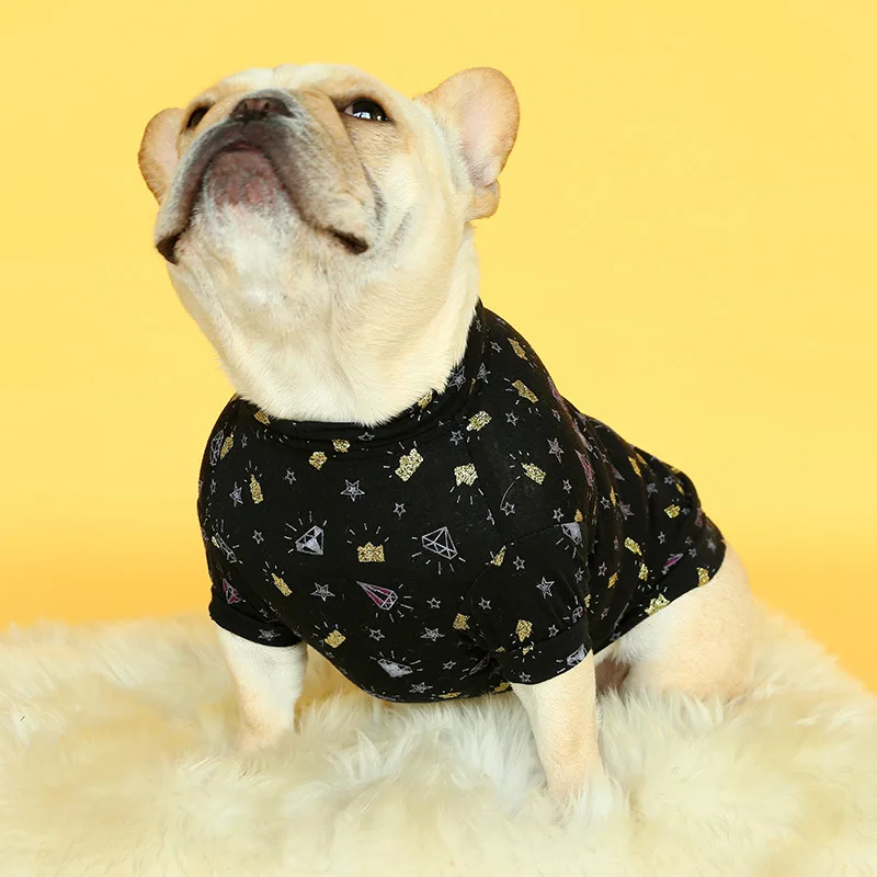Пуловер в стиле французского бульдога мопса летняя Толстовка для собак рубашка