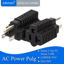 JORINDO Nema 5-15P штекер для 5-15R 5-20R Amp T-Blade Female Adapter 15 Amp Plugue Casa para 20 Amp Adaptador Feminino Amp Plugue