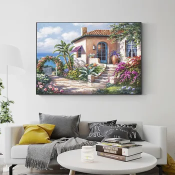 

New fashion 5D DIY Diamond Painting Cross Stitch Full Square house style Embroidery Cross Stitch painting Home Decor 0327-211