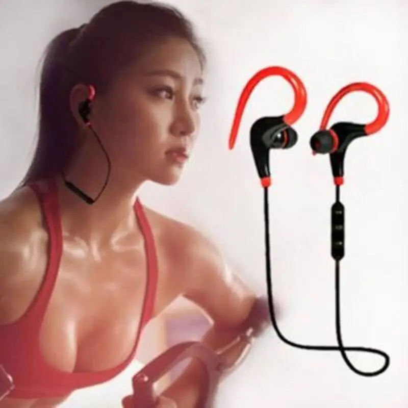 Bluetooth беспроводные наушники стерео с ушным крючком спортивные шумоподавлением и