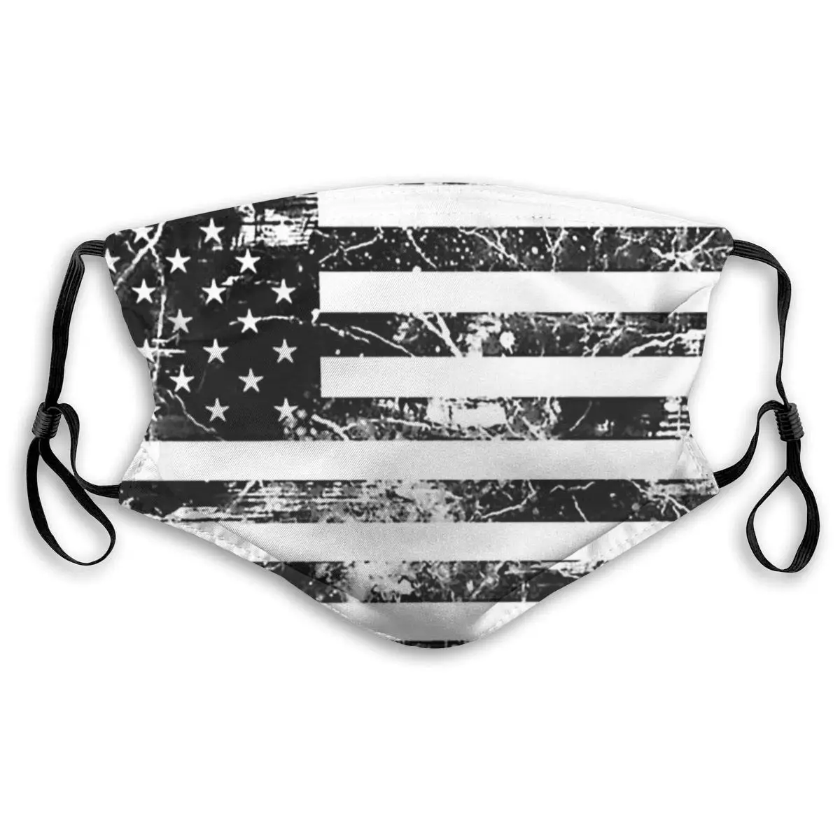 

American Flag Protective Mask with Gasket Disposable Water Repellent Multilayer Filter Adult Sunscreen Large Mask M