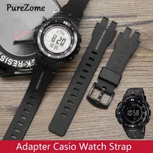 Soft Silicone Watchband Wrist Strap Band for Casio PRW-6000/6100/3000/3100 Watch