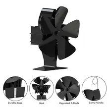 

Excellent Heat Powered Fan Multi-purpose Practical 5-Blades Wood Log Burner Fireplace Fan Stove Fan Fireplace Fan