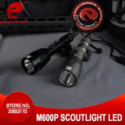 Airsoft элемент пистолет оружие M600P Scout свет Охота Супер яркий фонарик для 20 мм Уивер Пикатинни База для рейки 630 люмен EX362