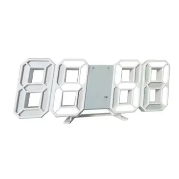 

3D LED USB Digital Temperature Wall Snooze Alarm Clock Home Living Room Decor 2019