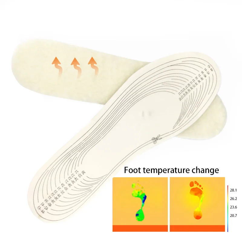 

Winter Keep Warm Heated Insoles Cashmere Thermal Insoles Thicken Soft Breathable Winter Sport Shoes Insert For Man Woman Unisex