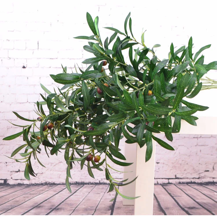

Manufacturers Direct Selling Model Single Stem Olive Leaf Silk Belt Fruit Olive Branch Artificial Plant Modeling Floral Home Flo