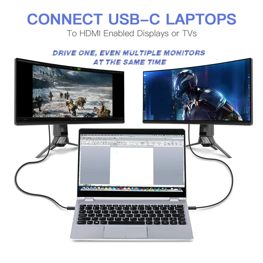 USB-C-HDMI-Cable-USB-Type-C-to-HDMI-4K-60HZ-Aluminum-Shell-Thunderbolt-3-USB (2)