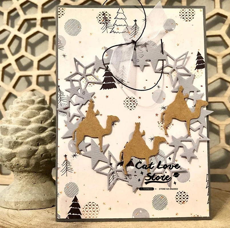 Wise Man Christmas Metal Cutting Dies Scrapbooking Stencil DIY Decorative Craft Embossing Die Cuts Card Making New Dies For