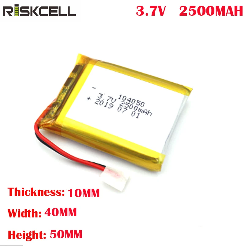 Литиевая батарея 3 7 V 104050 2500mah аккумуляторная для электрических продуктов |