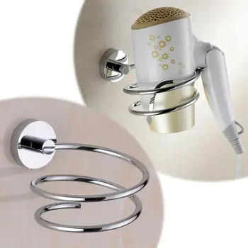 

Hair Dryer Storage Holder Easy Installation Stainless Steel Holder Wall Mounted Bathroom Bedroom Hair Dryer Rack Stand