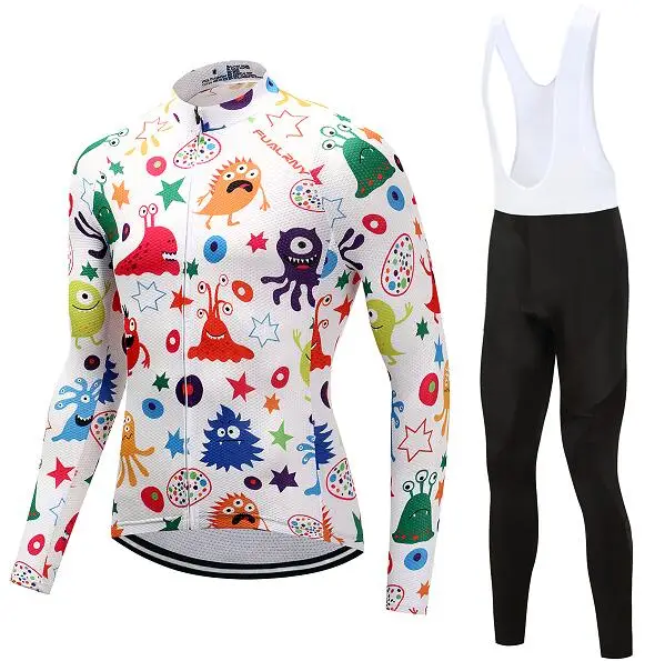 Jersey and Pants Осенняя велосипедная одежда с длинным рукавом 9D гелевая накладка велосипедный трикотажный комплект Pro велосипедная Одежда Костюм MTB одежда комплект одежды спортивная форма - Цвет: Jersey and Pants