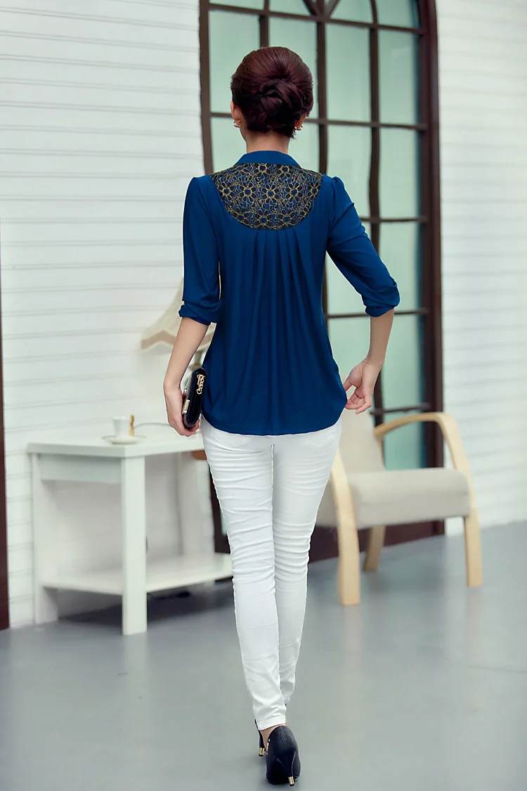 Формальные размера плюс 4XL Vetement Femme осень для мам среднего возраста; одежда размера плюс Винтаж женские топы леди пуловеры SC35