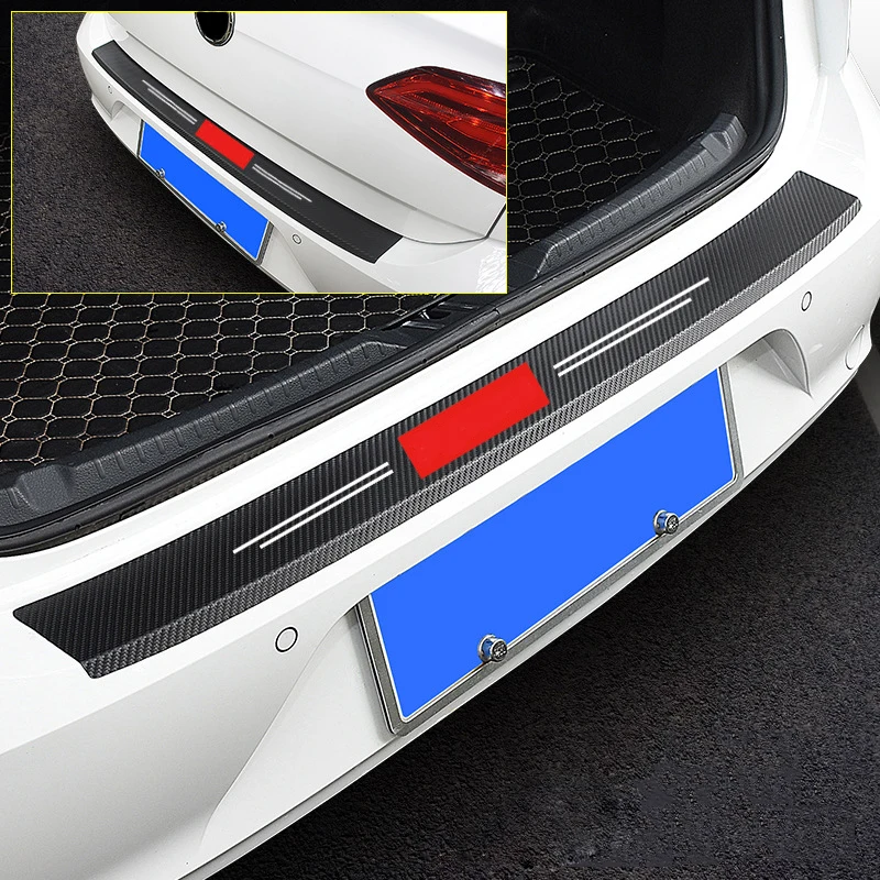 

New 1PC Carbon Fiber Pattern Bumper Trunk FOR VW Polo Golf 4 5 6 7 Beetle MK1 MK3 MK4 MK5 MK6 Bora CC Passat B6 B5 Car Sticker