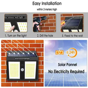 

146/250LED Eco-Friendly Durable Walkway Lights Street Lamp Wall Light Home Outdoor