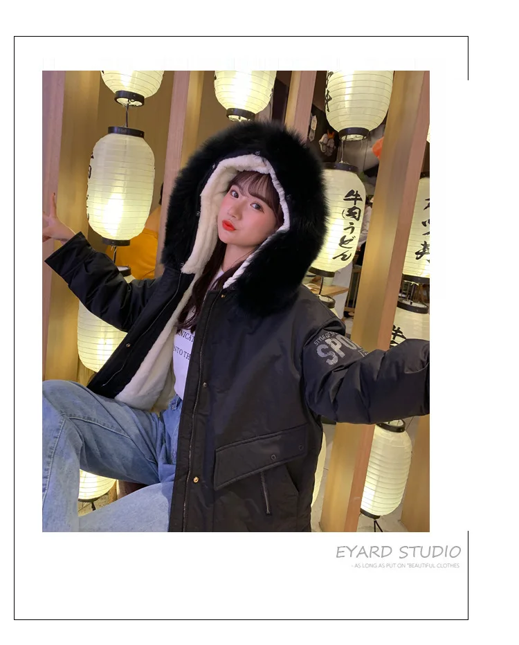 Winter jacket women for women short style new Korean version of loose cotton jacket with velvet and thick cotton