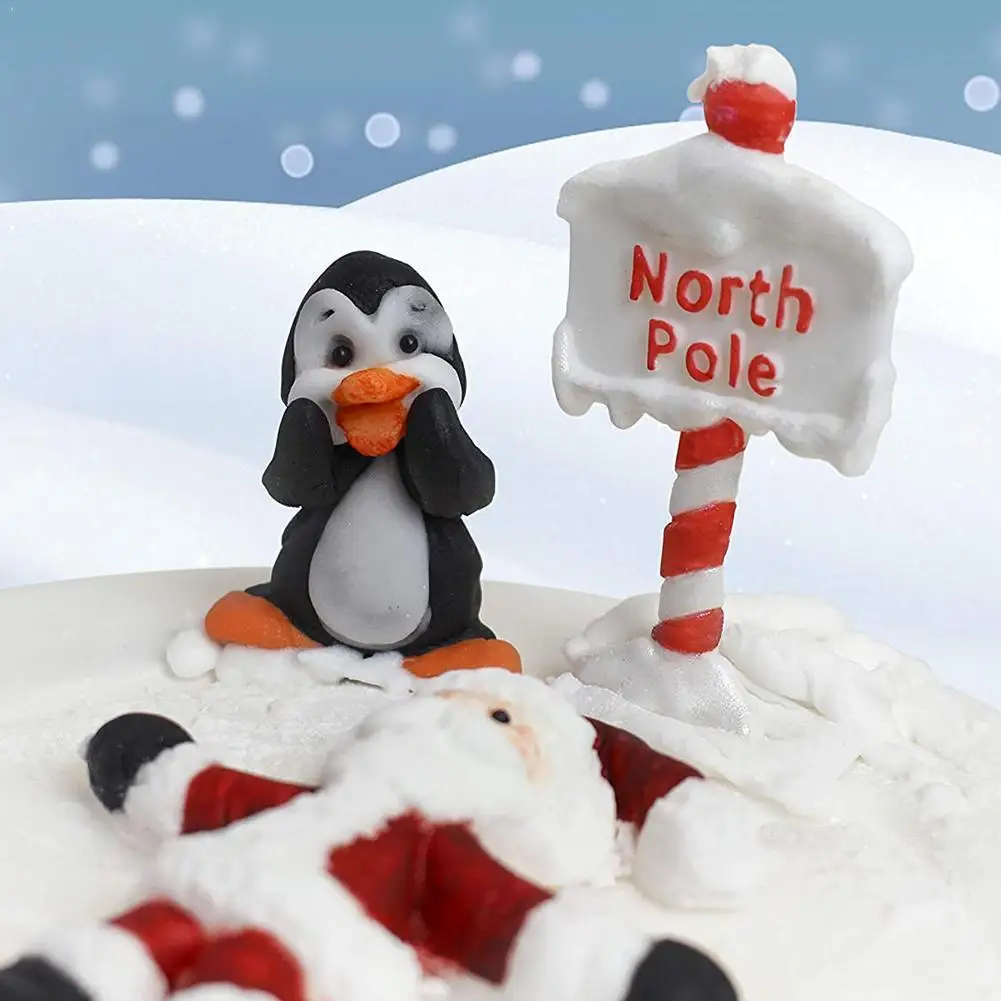

Christmas size penguin cake silicone mold, cake decoration mold fondant Z8O0