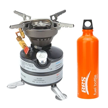 

Outdoor Stove Portable One-piece Outdoor Gasoline Stove Camping Picnic Hiking Burner with 750ml Empty Gas Tank Fuel Bottle
