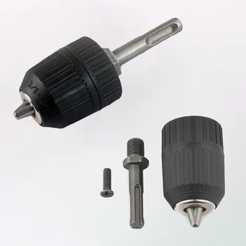 

HSS Keyless Drill Chuck Hardware Tool W/ 6.35mm 1/4'' Hex Adaptor+1* Connect Rod High-precision Threads