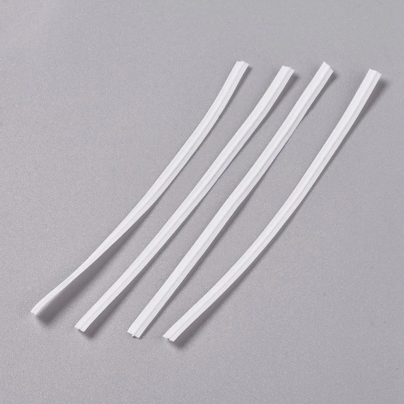 

100pcs PE Plastic Nose Wire for Face Mask with Galvanized Iron Wire Single Core Inside DIY Disposable Mask Material 100mm 80mm