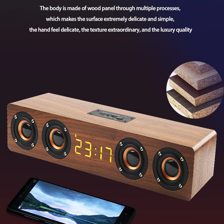 Wooden Home Theater Portable Bluetooth Speaker