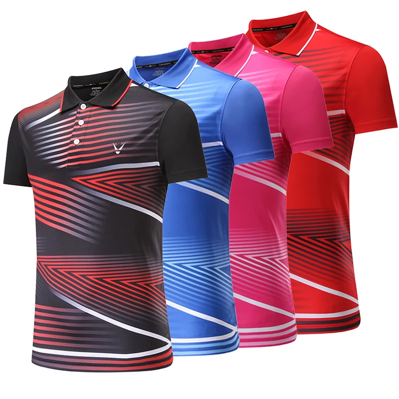 Men Sports Badminton Tennis Shirts Quick Dry
