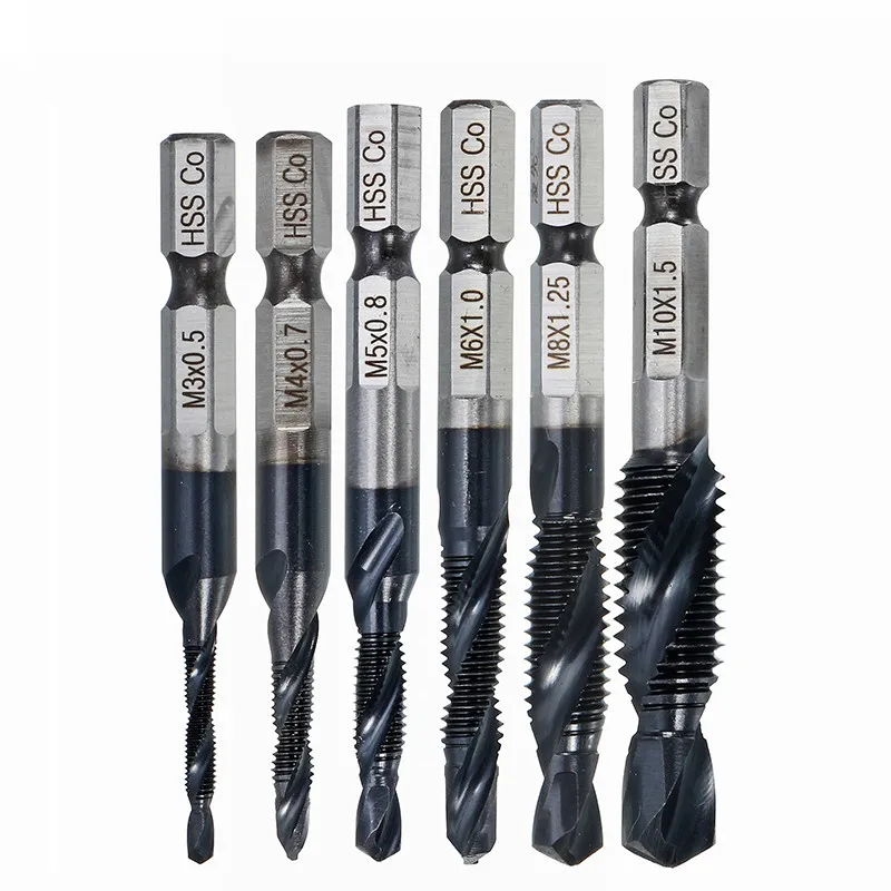 1PC HRC89 Combination Drill Bit Set TiAlN Coated Deburring 1/4" Hexagon Shank M3 / M4 M5 M6 M8 M10 | Инструменты