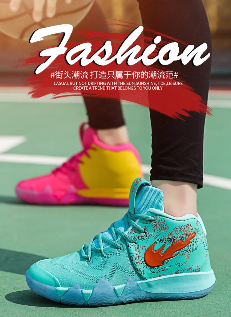 Новые цветные баскетбольные кроссовки с высоким берцем Kyrie 4, мужские баскетбольные кроссовки с нескользящей подошвой, zapatillas hombre Deportiva Basket Li Ning Zapatos