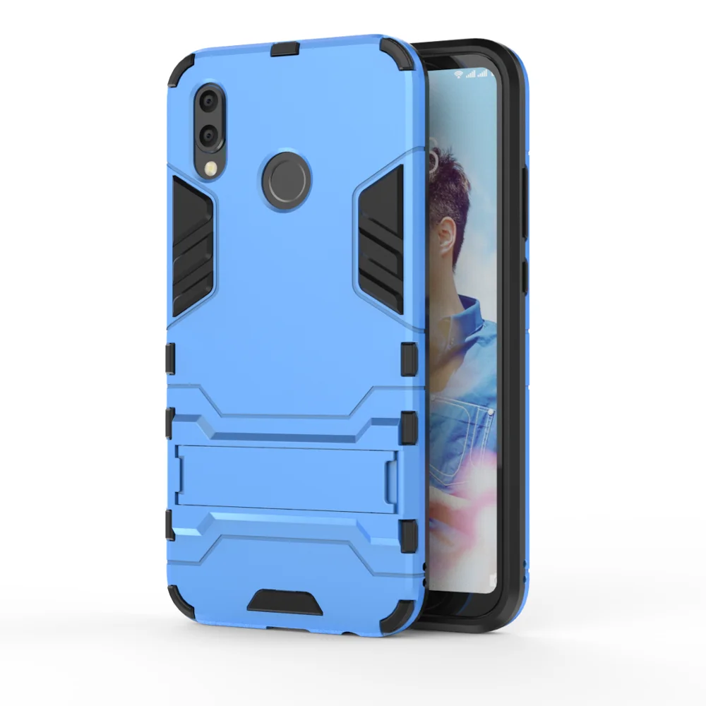 Чехол для телефона samsung Galaxy S10e S10 Lite Armor hybrid PC+ TPU 2в1 спортивный корпус для Galaxy S9 S10 Plus Note9 Kickstand - Цвет: blue