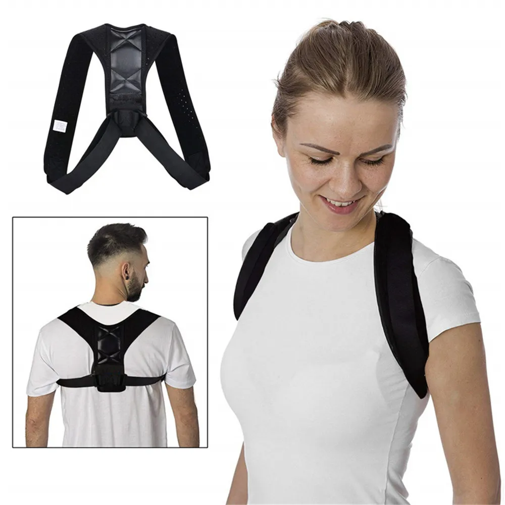 Back and Shoulder,Black AGAWA Adjustable Posture Corrector Adult Children Back Support Belt Shoulder Corrector Support and Providing Pain Relief from Neck 