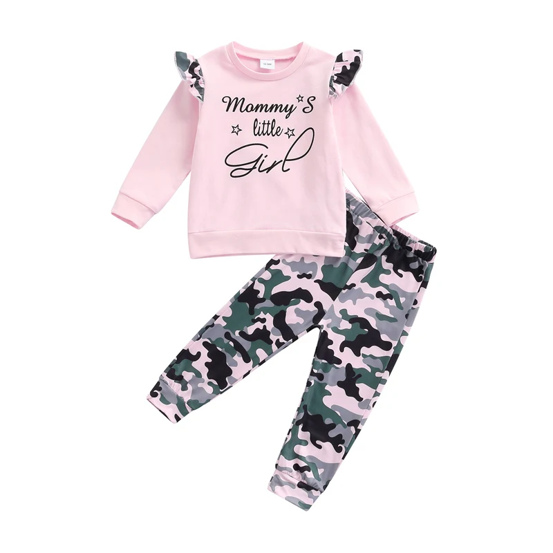 Baby Long Sleeve Tops + Trousers, Mammy Litter Girl Letter Fashion ...