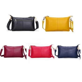 

Yellow Women Messenger Bags For Evening Party Bag Leather Soft Clutch Genuine Leather Bag Small Ladies Shoulder Bag Flap