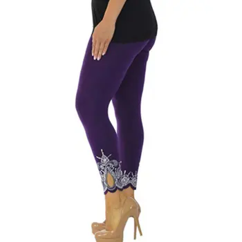 

2020 Spring Oversized Leggings Women Floral Print Pants Women Plus Size Leggings Female Trousers Leggings for Women