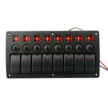 

8p Plastic Panel Switch Overload Protector Rocker Switch Panel Overload Protector 8P Plastic Switch Panel