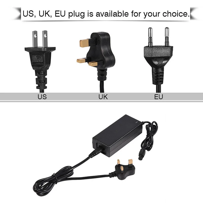 Для электрического баланса Скутер зарядное устройство Штекер кабель одноколесном велосипеде заменить 2A DC адаптер питания батарея Smart Self US/UK/EU Hover board