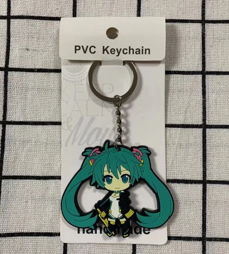 IVYYE 1 шт. Hatsune Miku Girl Аниме-брелок для ключей ПВХ Рисунок брелок милые игрушки брелок для ключей подарки на день рождения унисекс Новинка - Цвет: see chart