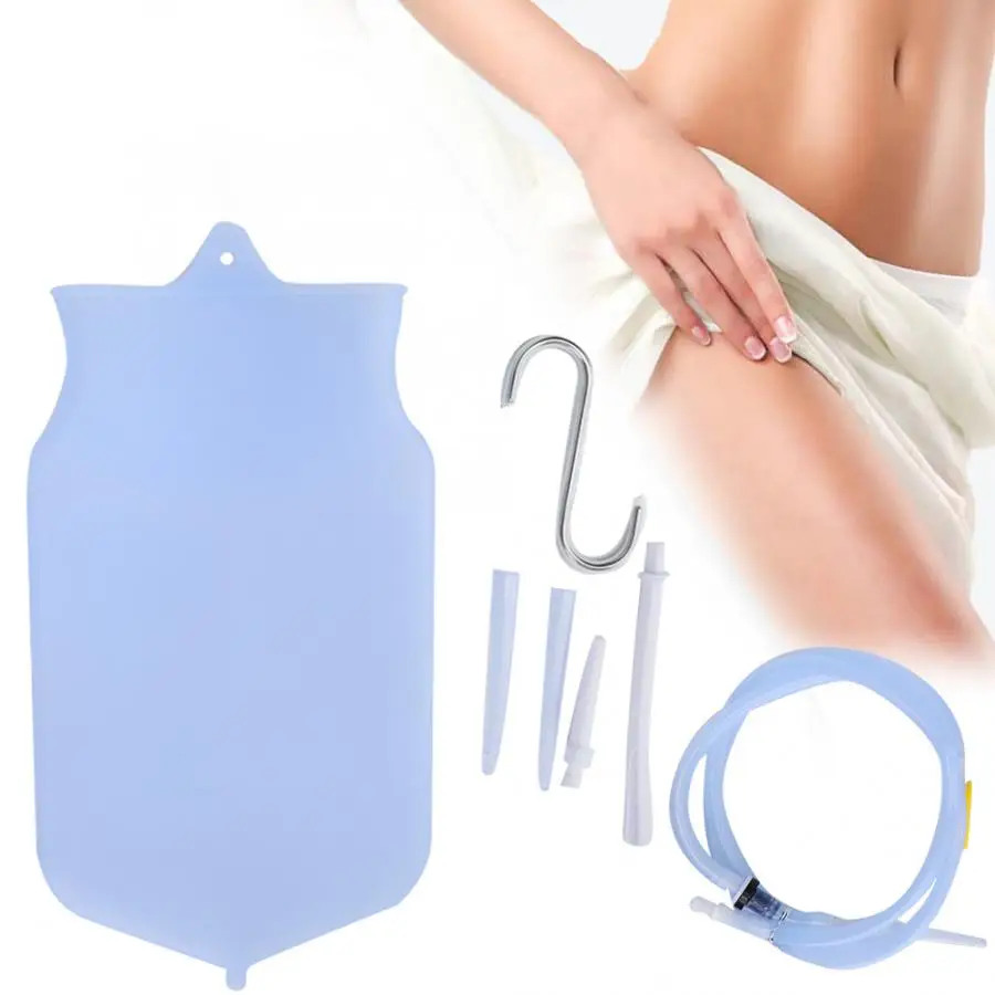 Унисекс женщины мужчины силиконовые многоразовые бытовые Colonic орошения сумка для клизмы чистящий набор