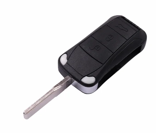 SPCFOR Замена дистанционного Флип складной Автомобильный ключ оболочки для 3 кнопки для Porsche Cayenne 2003-2012 с паникой