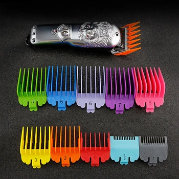

New 10PCS/Set Hair Clipper Combs Guide Kit Multi-color Plastic Hair Trimmer Guards Attachments 3-25mm Universal Hair Salon Tools